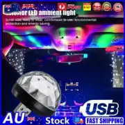 Mini Disco Ball Sound Activated LED Atmosphere Stage Light for Car DJ Karaoke AU