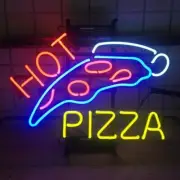 Hot Pizza 17"x14" Neon Sign Lamp Light Store Show With Dimmer