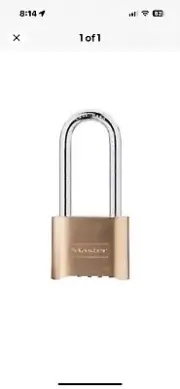 Master Lock No. 175 Combination Brass Padlock, 5/16 in Dia, 2-1/4 in L X 1 in W,
