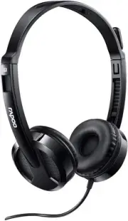 Rapoo H100 Wired Stereo Headset, Black