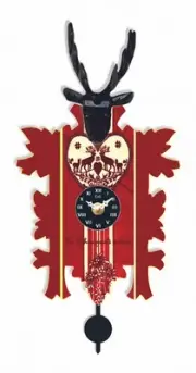 Kuckulino Black Forest Clock with quartz movement and cuckoo ch.. TU 3023 PQ NEW