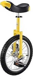 Uni Cycle24 Inch 20 Inch Unicycle for Children/Adults/Big Kid/Teens, 18 Inch / 16 Inch Unicycles for Children/Boys/Girls, Leakproof Butyl Tire Wheel Cycling Exercise,16" Durable TDF
