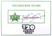Glenn Maxwell SIGNED T20 BBL Card Melbourne Stars Australia. Bradman Warne RARE