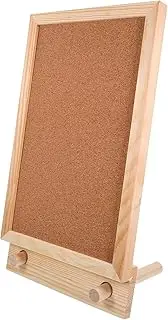 COHEALI 1 Set Wall Mounted Cork Board Vertical Version Bulletin Board Bracket Display Message Board Creative Bulletin Board Wooden Reminder Notice Board Note Board Office