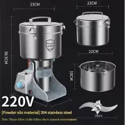 3KG Commercial Powder Mill Grinding Machine Cereal Wheat Electric Grain Grinder