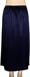 [Brinkina] Women's Half Slips for Under Dresses Anti-static Elastic Waist Lace Plus Size Long Underskirt