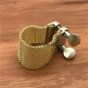 Stainless Steel Saxophone Ebonite mouthpiee ligature Best Prie NIE
