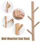 Wooden Wall Mounted Coat Rack Shelf Entryway Organizer with Hooks for Clothes