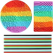 2 Pack Sensory Fidget Toy, Silicone Sensory Activity Board for Calming, Stress, Anxiety, ADHD & Autism for Kids 3+ & Adults