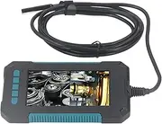 Inspection Camera, HD 1080P Auxiliary Lights Hard Wire Multi Purpose Endoscope Dual Waterproof Lens 8mm Diameter 4.3in LCD Display for Industry (10m / 32.8ft)
