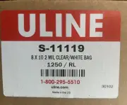 Unline 8 X 10 2MIL Clear/white Bags S-11119