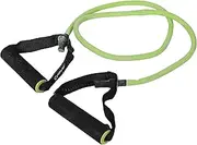 28055 Rubber Toning Tube Tension 50 for Men & Women (Green, Level - Medium) | Material - Natural Rubber | Elastic Gym with Handle | Resistance Band | FitBand | Fitness Training at Home