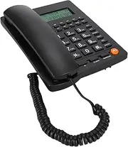 POENVFPO Desk Caller ID Telephone with Volume Control and Speed Dial, Suitable for Home Hotel Restaurant, Black Color