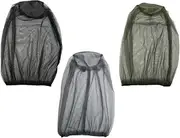 3-Pack Outdoor Garden Dust Insect Hat Netted Lightweight Quick-Drying for Camping Fishing Hunting Travel