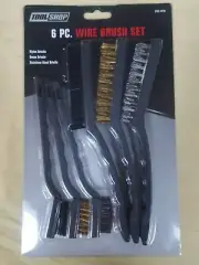 Tool Shop 6 piece wire Brush set nylon, brass, stainless bristle new small & med