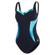 Speedo Womens Shaping Printed Lunaelustre - Navy - 40