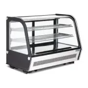 Countertop Food Display Fridge Black 160L Polar Cool Chill Cafe Cake Takeaway