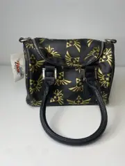 Nintendo The Legend of Zelda Triforce Logo Mini Satchel Purse in Black and Gold