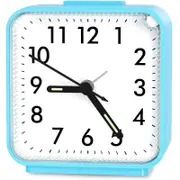 Small Analog Alarm Clock, Silent No Ticking, Luminous, Blue