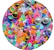 Seashell Shaker Mix - Fimo, Pearl & Sequin Shapes- Paper Craft- Shelly's Buttons