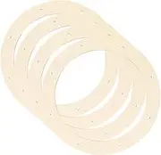 HIAKDOFT 4pcs DIY Round Wreath Frames for Christmas Valentine Day Easter Decor Rustic Wooden Flower Garland Rings for Home Wall Festive Craft Projects