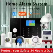 Tuya Alarm Wireless Smart System GSM Wifi Home Anti-theft Camera automation Lot