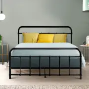 Metal Frame Bed Base Mattress Platform Foundation Metal Tube Slat Double Size
