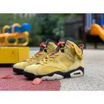 優質現貨 TRAVIS SCOTT X AIR JORDAN 6 RETRO CACTUS JACK 黃色男士籃球鞋 A