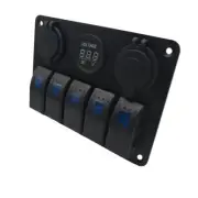 Dual 5+3 Panel Switch USB Charger Socket Outlet for Car Truck Boat Marine