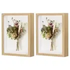 2 Pack Shadow Box Frame, 6 x 8 Inch Deep Box Frame Shadow Boxes[Natural Color]