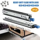 125kg Locking Drawer Slides 550 - 1000mm Heavy Duty Fridge runner Full Extension