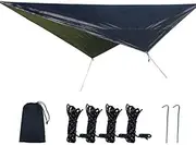 “N/A”Camping Sky Curtain Outdoor Multi-Functional Camping Shade Waterproof Moisture-Proof mat Ultra-Light Sky Curtain 320 x 250cm Black
