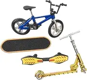 Generic 1:18 Scale Fingerboard Set with Bike and Scooter for Kids, A