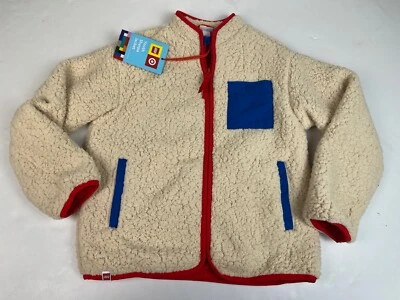 Kids' Contrast Pocket Sherpa Jacket LEGO Collection x Target Cream Size Youth