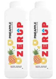 Zerup Zero Sugar / Sugar Free Pineapple Syrup ( 1 Litre ) 2 Pack