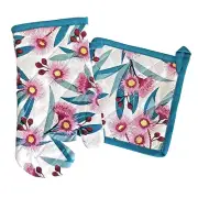 Australia Flowering Gum Flora Oven Mitt Potholder Kitchen Heat Resistant Glove