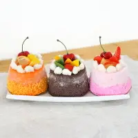 在飛比找樂天市場購物網優惠-仿真生日小蛋糕 假水果甜品食物模型 櫥窗裝飾擺件婚慶禮道具