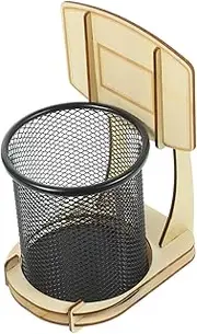 Basketball Stand Pen Holder Capacity Multi Function Office Pen Organizer Decorative Container for Desk Present for Sports Fans and Souvenirs