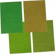 Generic 4pcs Mini Artificial Grass Turf for Garden Decoration Lifelike Model Train Scenery for DIY Landscapes Balcony Restaurant Use Easy Maintenance