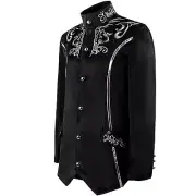 Retro Men's Halloween Windbreaker Jackets Tailcoat Jacket Gothic Frock Coat