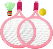 WESIEVYA Badminton Tennis Rackets for Boys and Girls Family Activity Set Soft Balls Shuttlecocks Enhance Physical Skills