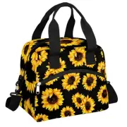 Sunflowers Flower Print Lunch Bag Women Lunch Box for Women Adult Men Reusabl...