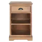 SAFAVIEH Accent Tables 13.8"W Individual Pine Wood Rectangle Transitional Brown