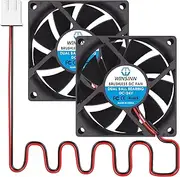 WINSINN DC 70mm Case Fan 24V 7020 Dual Ball Bearing Brushless Cooling 70x20mm 2PIN (Pack of 2Pcs)