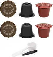 6PCS for Nespresso Maker Machine Refillable Reusable Coffee Filter Capsule Pods