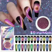 Cat Eye Nail Powder Color Changing Nail Powder DIY Nail Chrome Pigment Dust