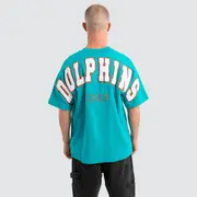 [Nena and Pasadena NFL] Miami Dolphins Surround Loopback Tee Aqua