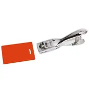 Alicate perforador con ranura para portatarjetas de identificación de mano