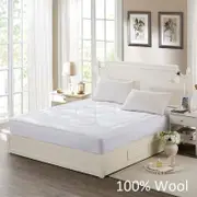 Double Size Wool Mattress Topper with Fitted Skirt