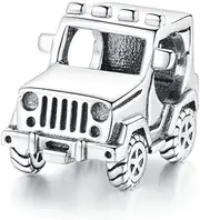 [Teleye] Off-road Vehicle Charm 925 Sterling Silver Jewellery Charm Fits For Pandora Bracelet Necklace, Cubic Zirconia, Created Cubic Zirconia